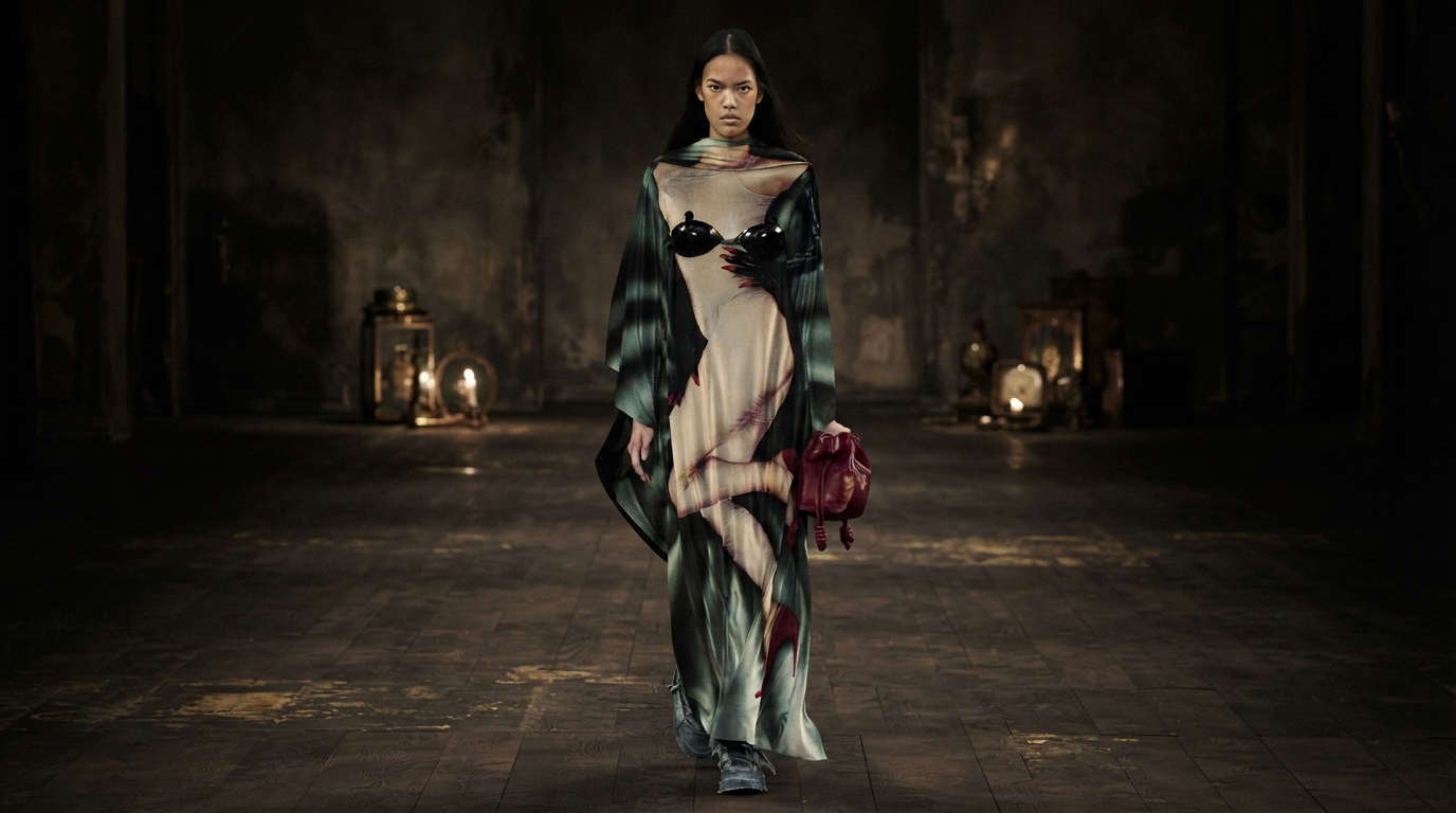 Editorial illustration for Knit, Print, Paint: The Three Techniques Behind Trompe l'Oeil in Haute Couture