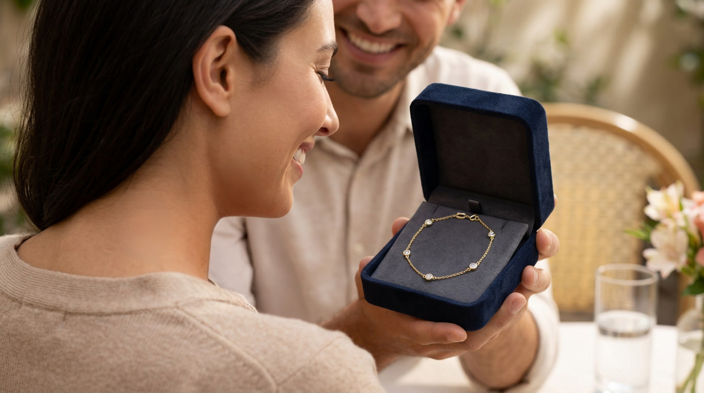 Spacing Becomes the Style in Ritani Diamond Station Bracelets